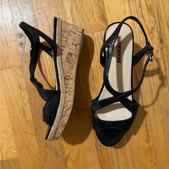 Prada Wedge Platform Sandals - Picture 2 of 3